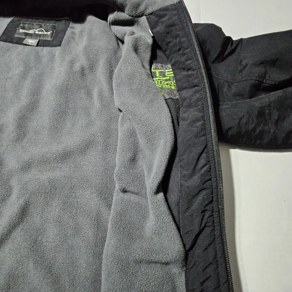 Eddie Bauer Nylon Work Jacket Sherpa Fleece Lined Rain & Wind Resistant Men's Lg